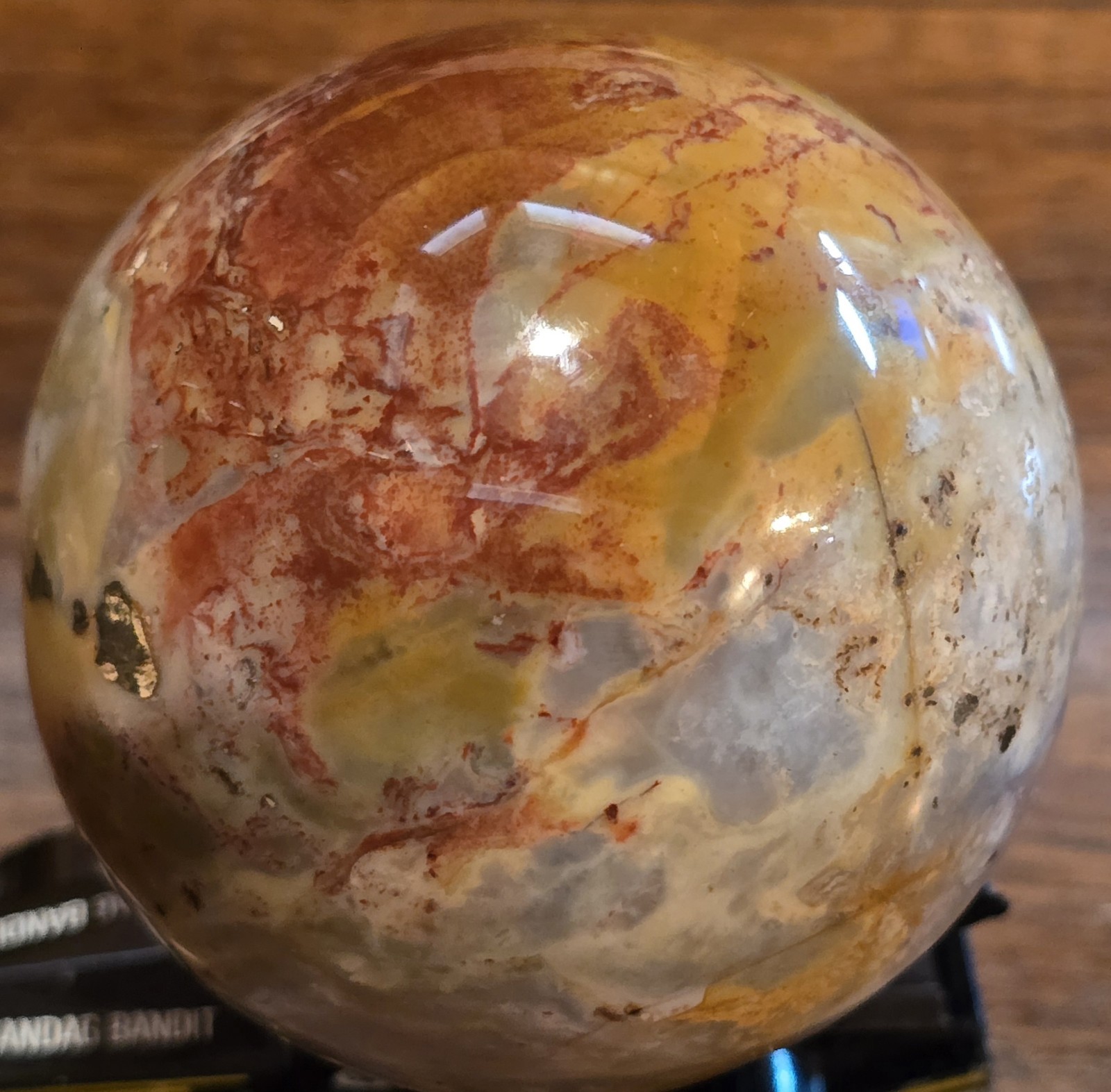 2½” Polished Marble Granite Stone Ball Sphere Orb Multicolor Cream Paperweight