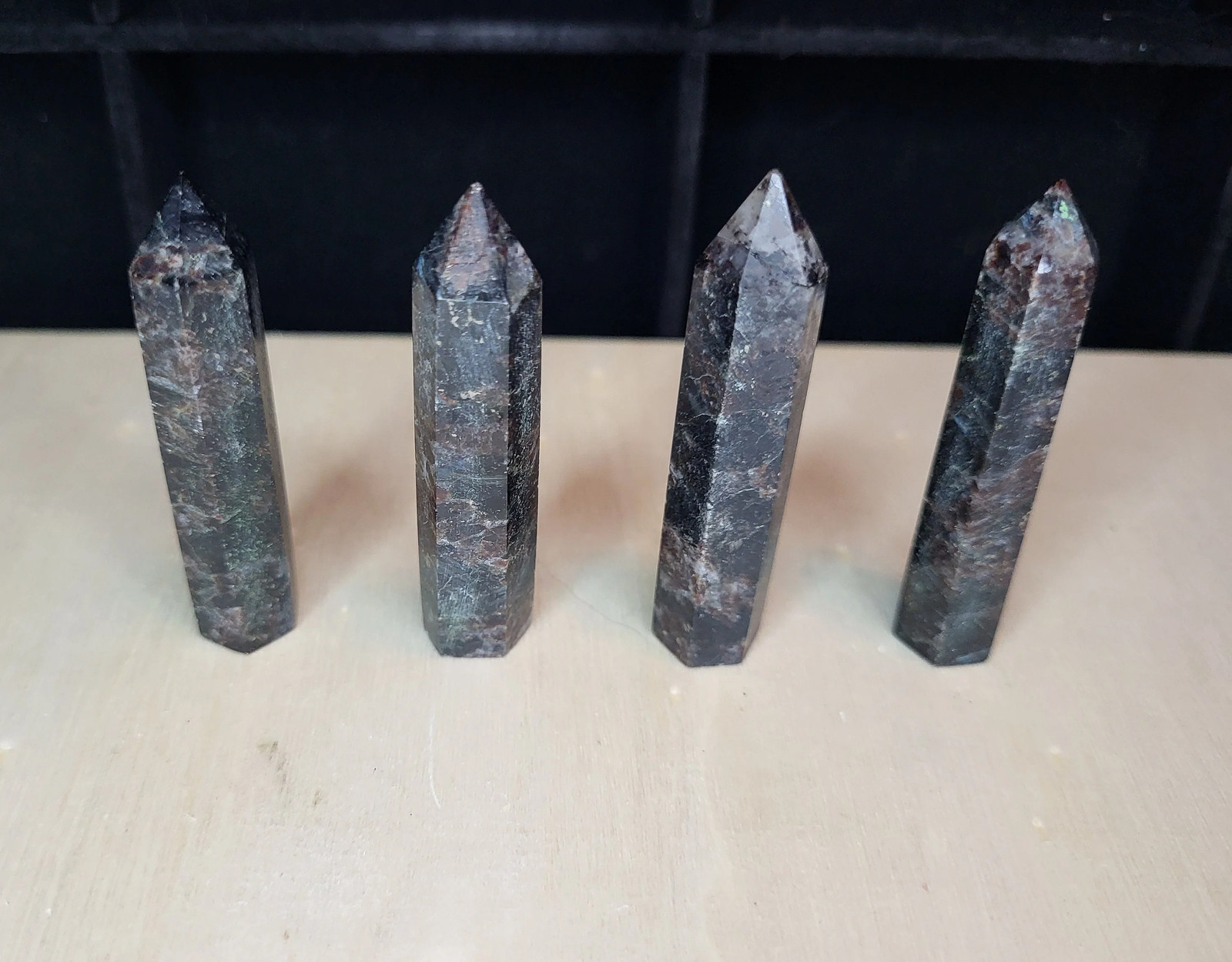 Fireworks Garnet Astrophyllite Arfvedsonite Mini Towers