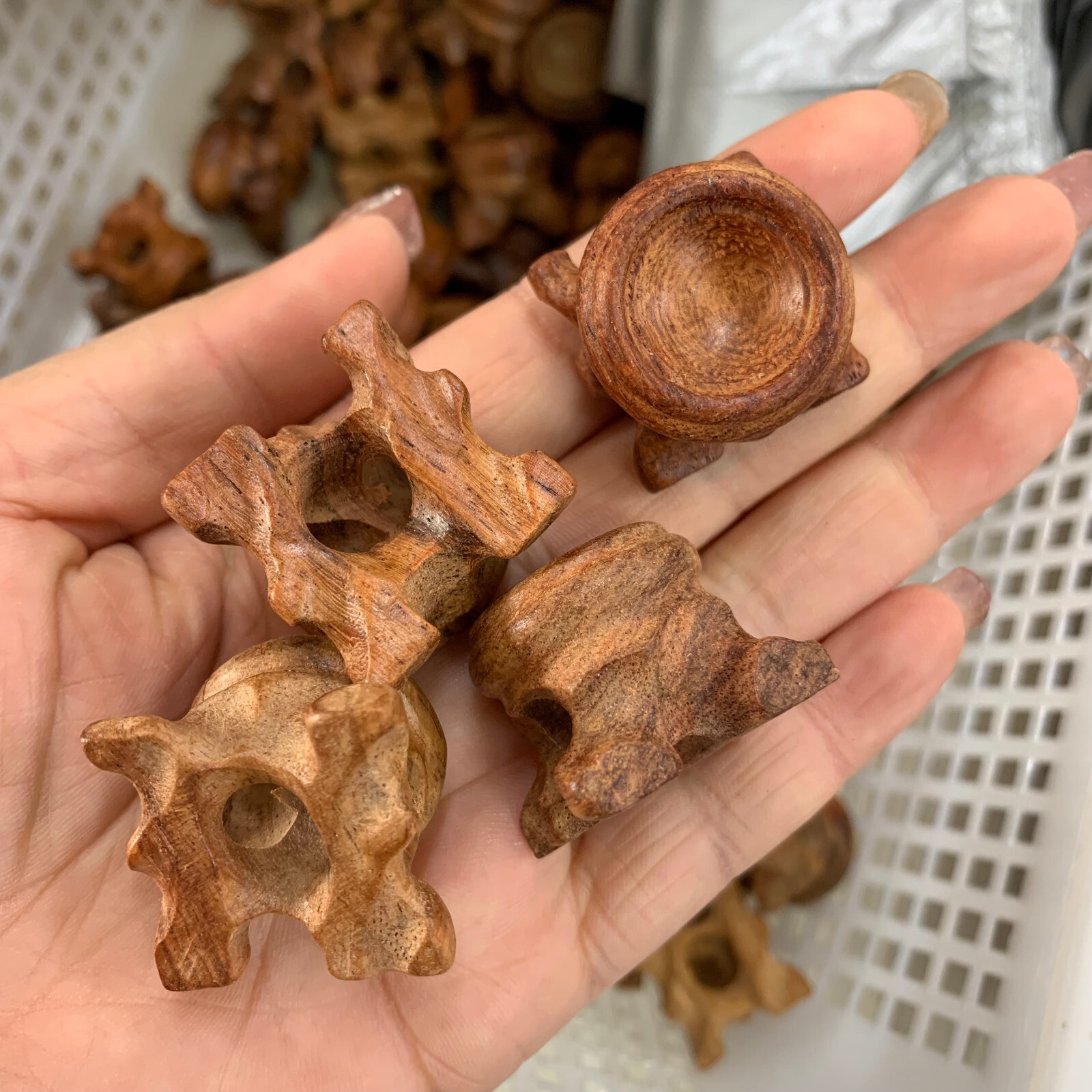 10pcs Resin Wooden Stand Base For Crystal Ball Base Home Decoration 25mm