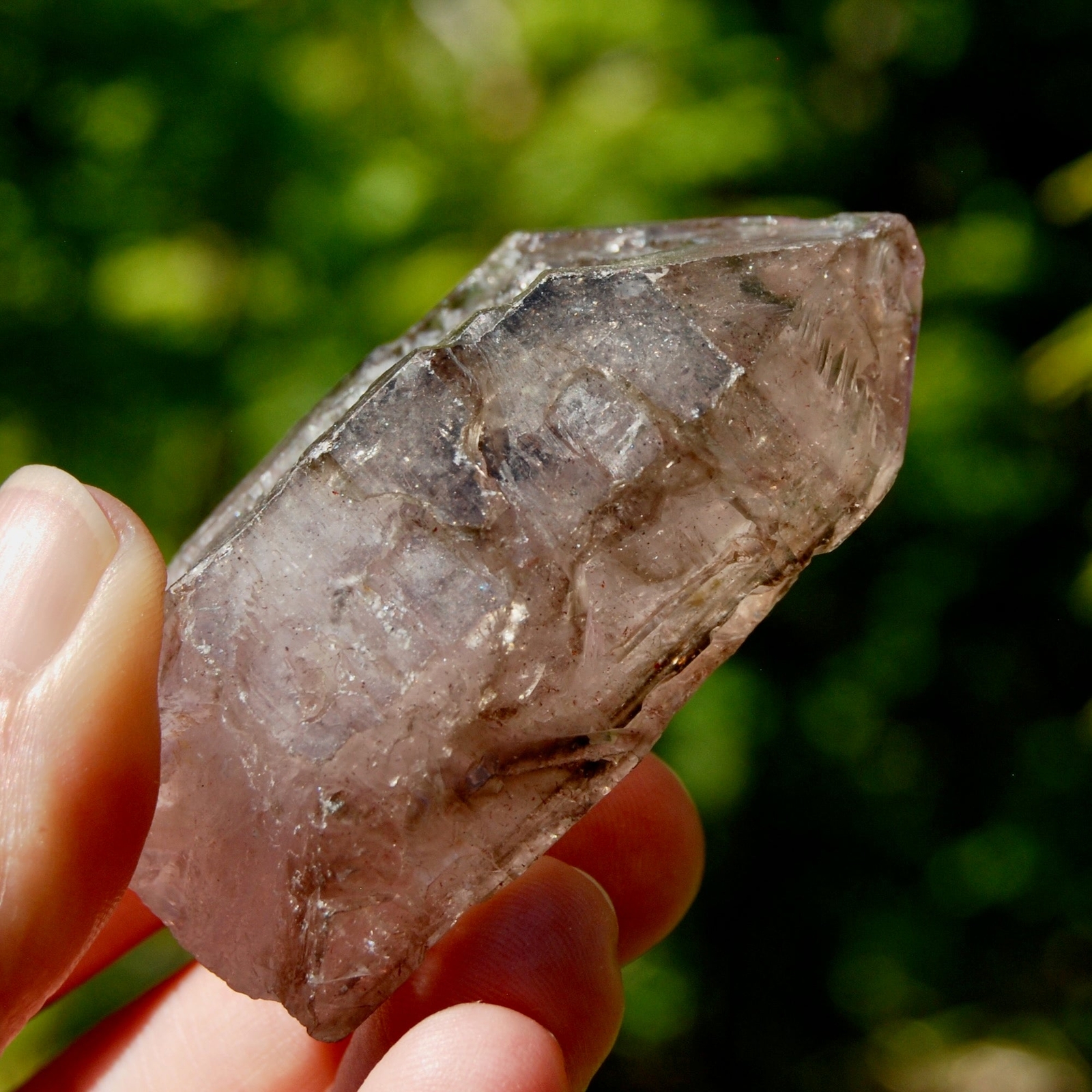 2.6in 90g Smoky Amethyst Quartz Crystal Elestial, Zimbabwe aa1