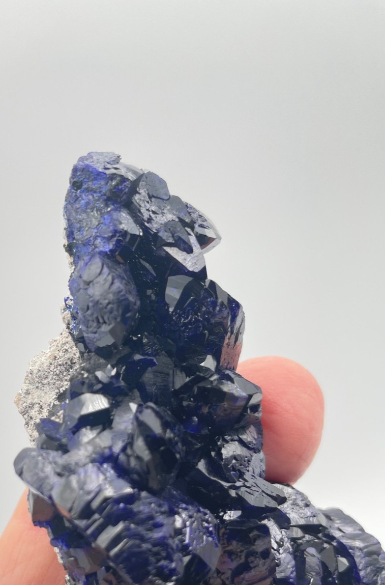 ~ 3 3/8” high x 1 3/4” x 7/8”, AZURITE, Milpillas Mine, Mexico