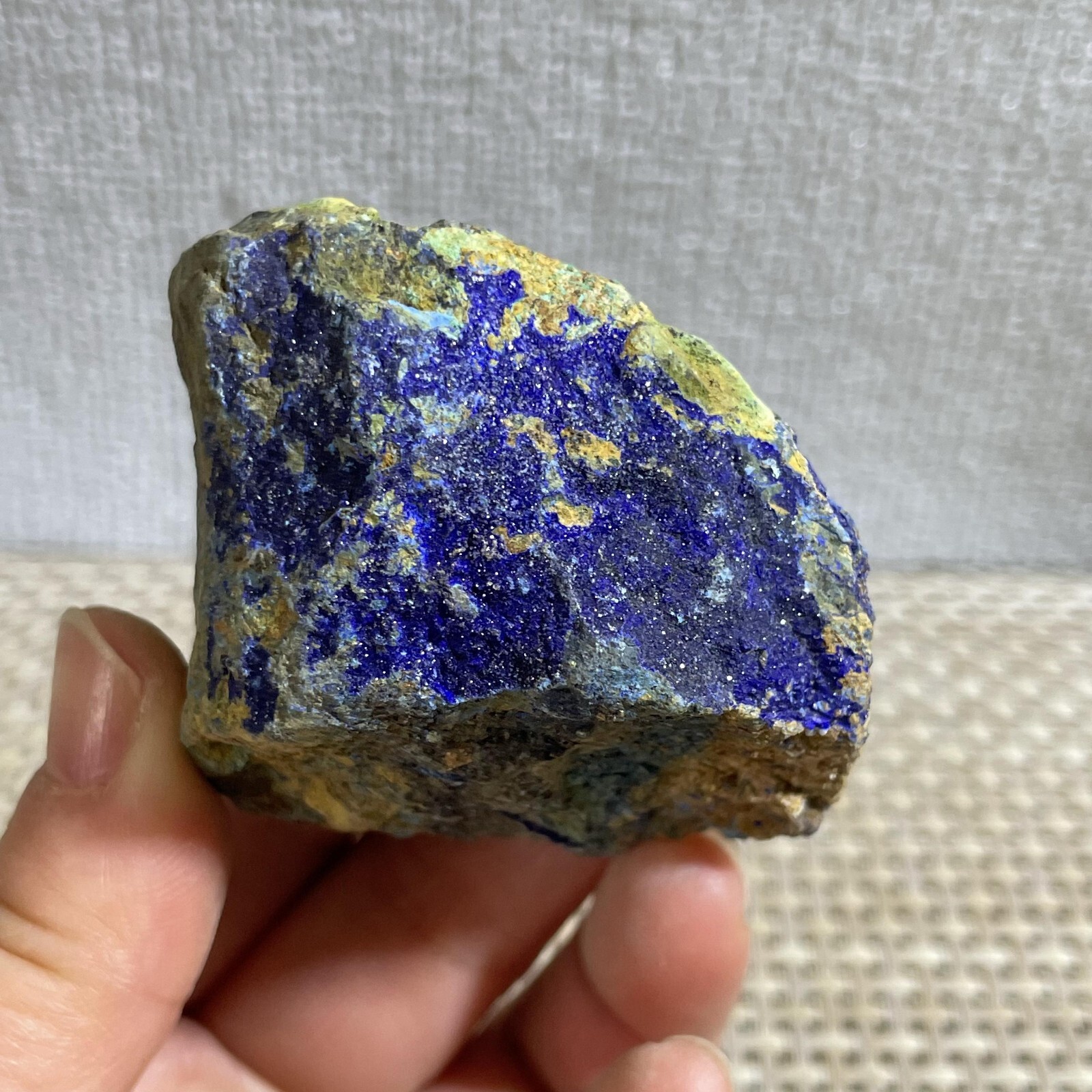 128g Natural blue copper ore quartz malachite crystal mineral specimen