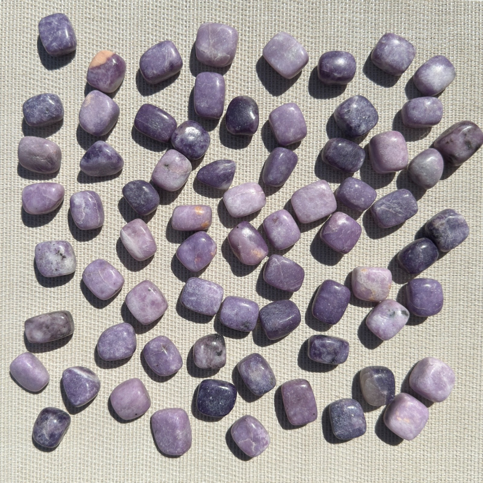 Wholesale Lot – 2 lbs Natural Lepidolite Tumble Crystals Healing Energy