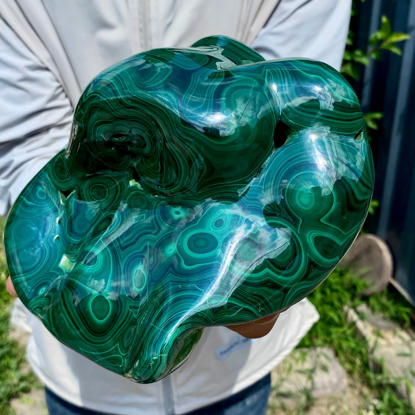 8.13LB TOP Natural Malachite crystal quartz Mineral specimen Reiki gem
