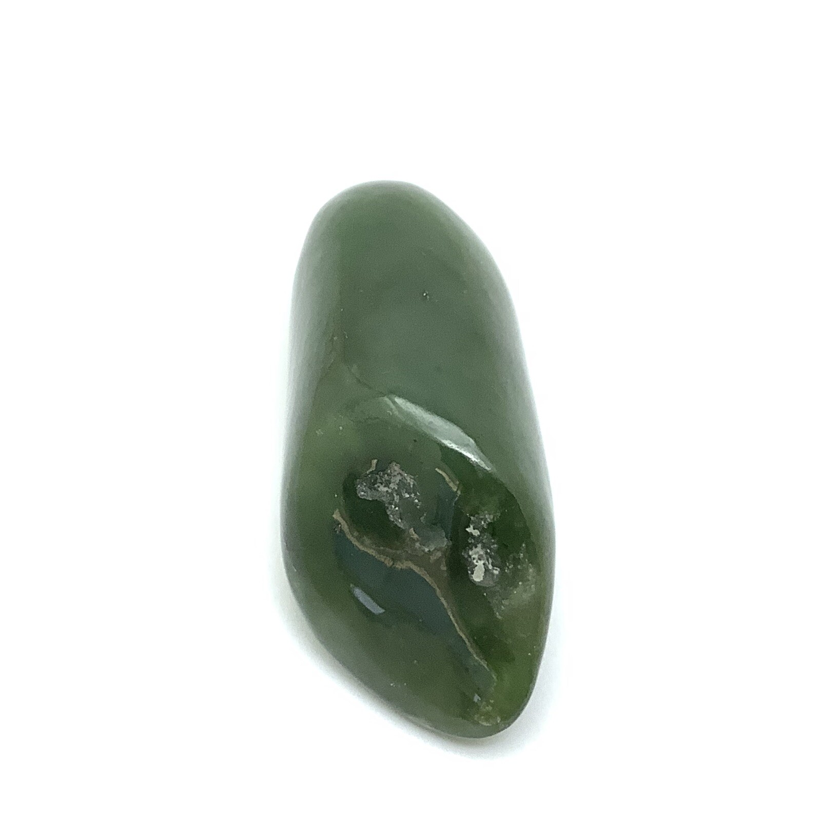 Siberian Jade Pebble Primo Green Polish Nephrite Jade Stone Specimen Siberia 23g