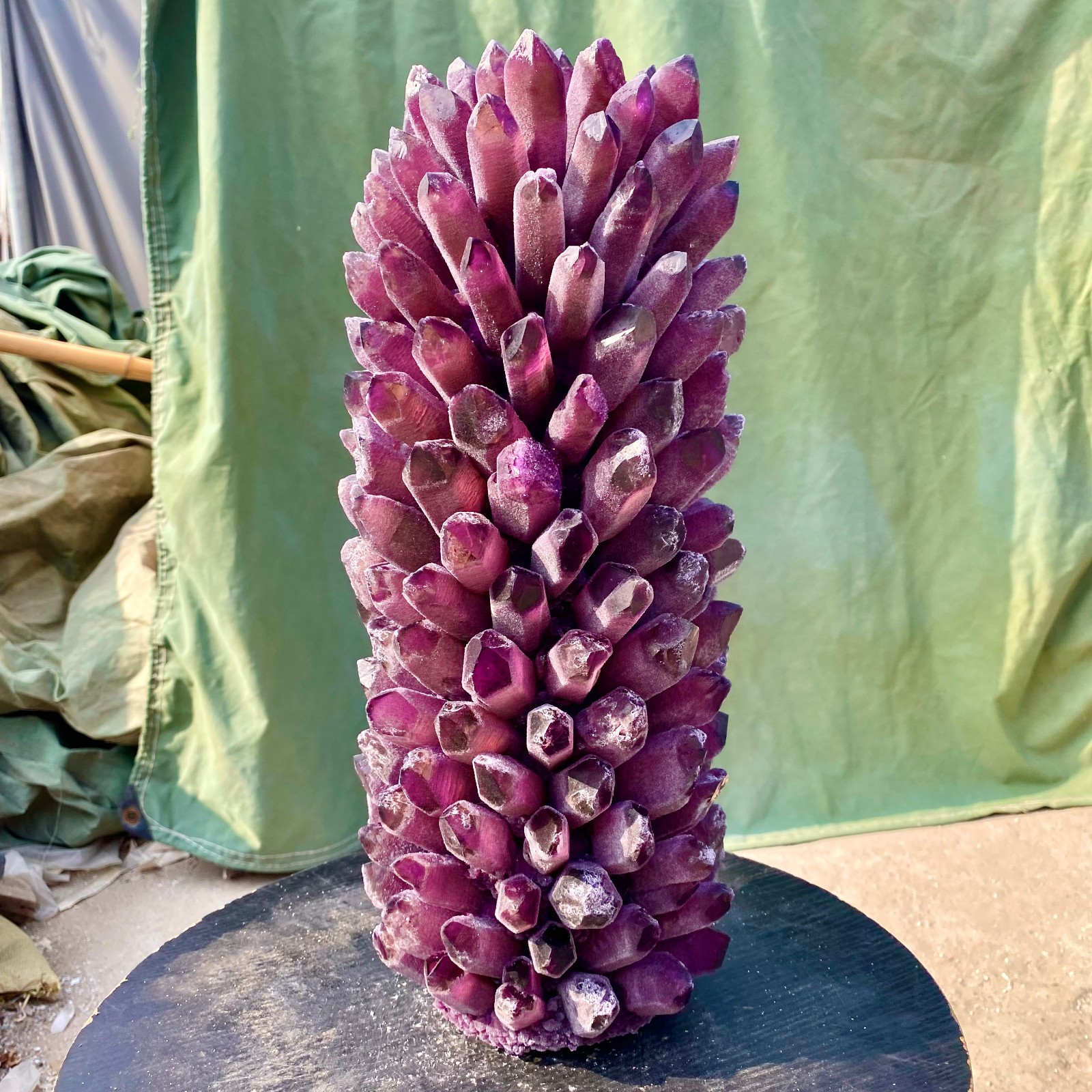 27.8LB New Find purple PhantomQuartz Crystal Cluster MineralSpecimen