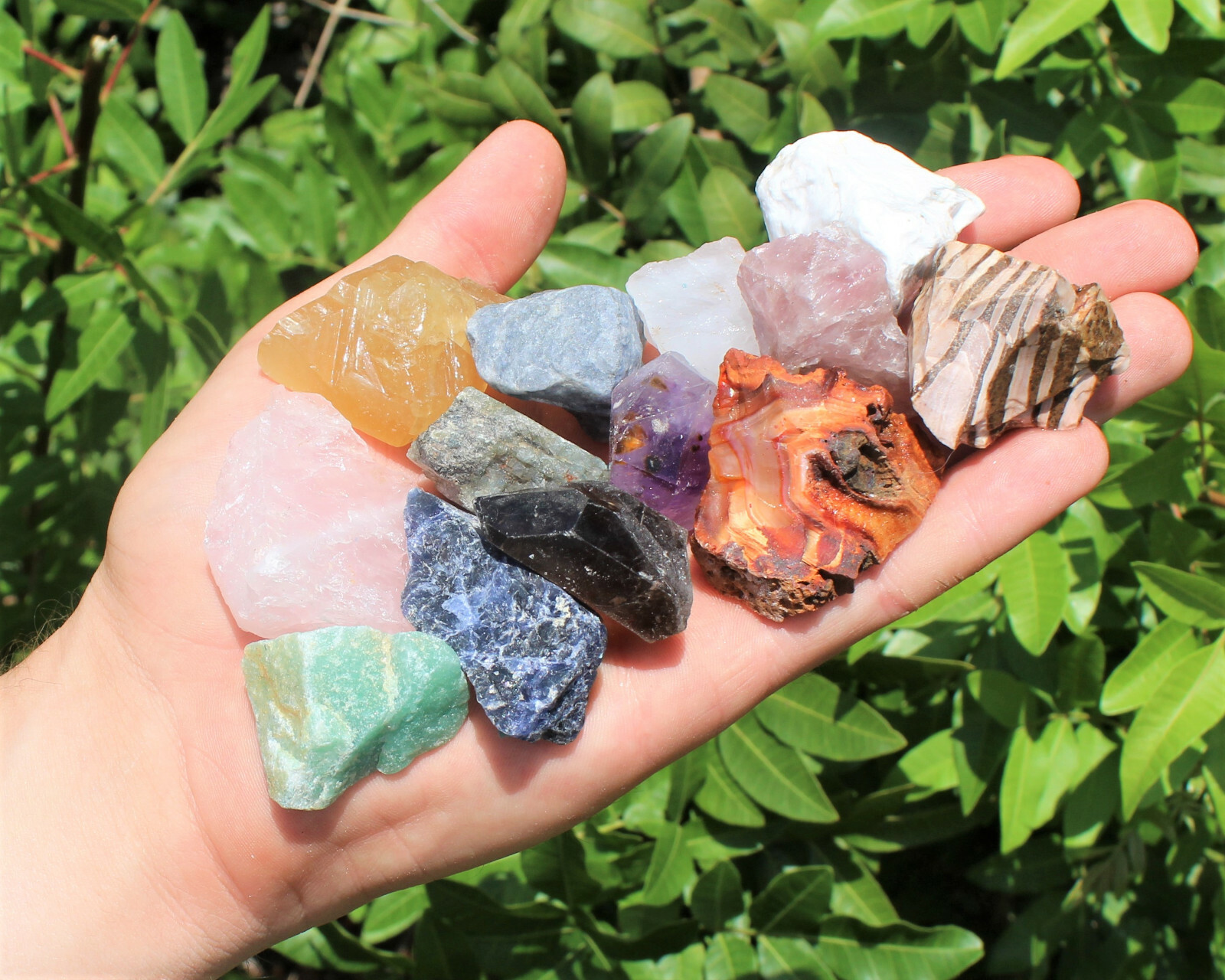 Bulk Mixed Crafters Collection: Gems Crystal Natural Rough Raw 1000 Carat Lot