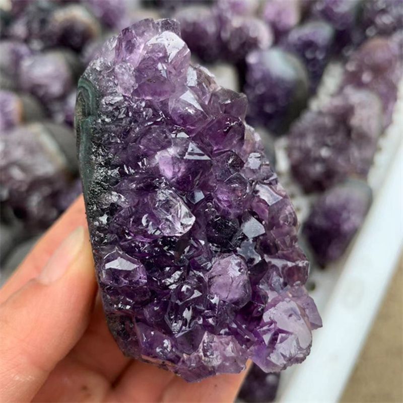 Natural Amethyst Quartz Crystal Cluster Healing Stone Geode Specimen Collections