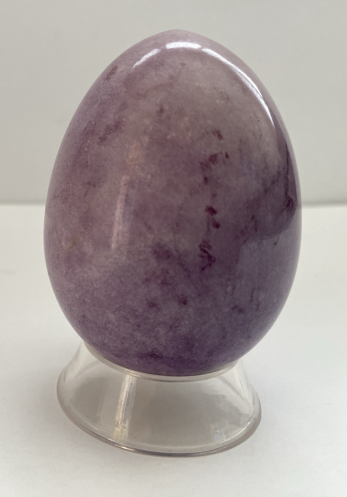 Natural Onyx Stone Egg With Stand Hand Polished Banded Agate Calcite Crystal
