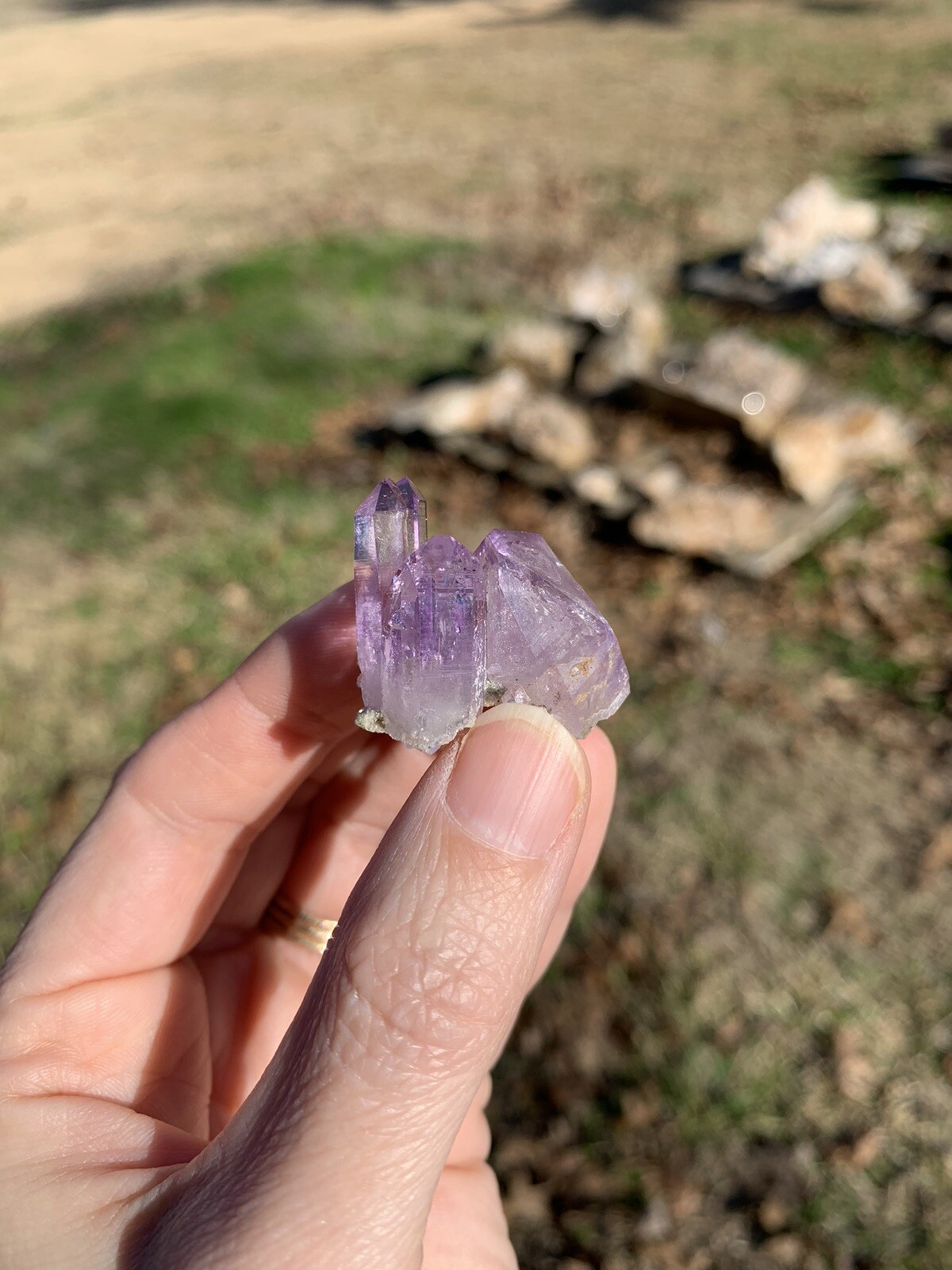 Vintage Collection Mini Purple Lilac Amethyst Crystal Cluster, Veracruz Mexico