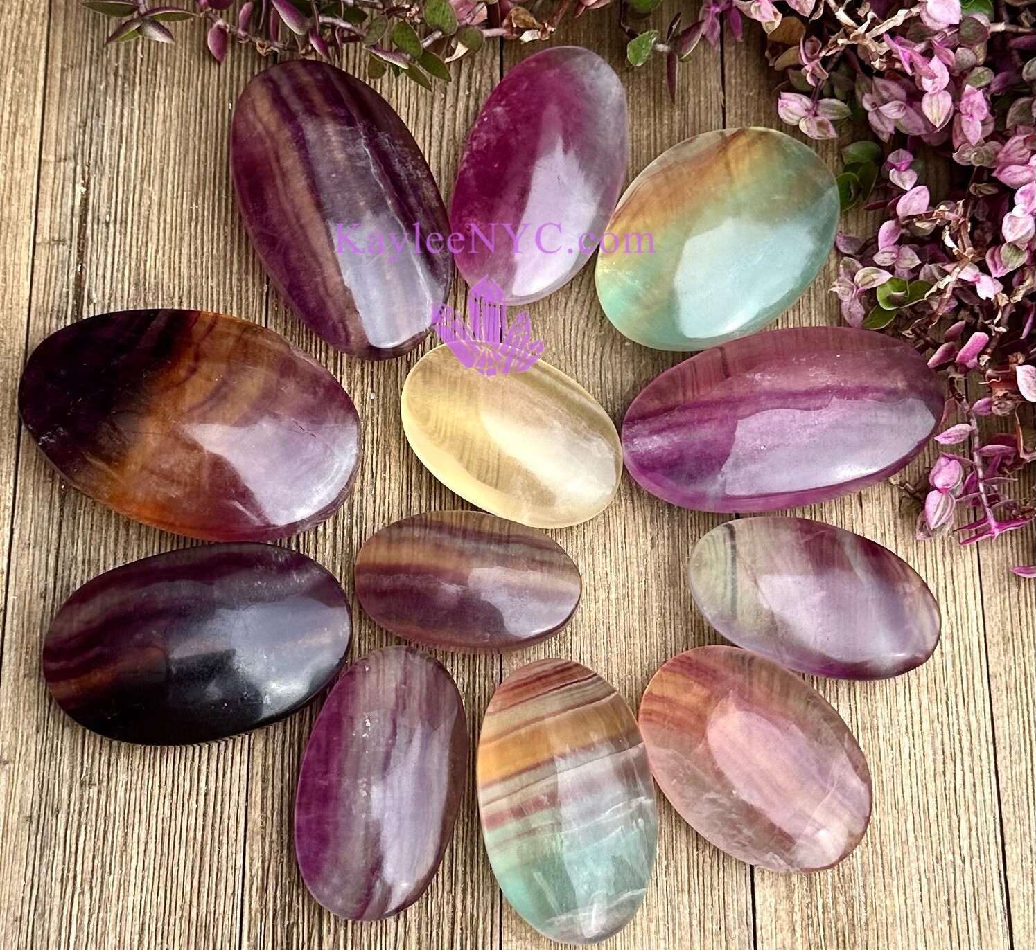 Wholesale Lot 2 Lbs Natural Fluorite Palm Stone Crystal Healing
