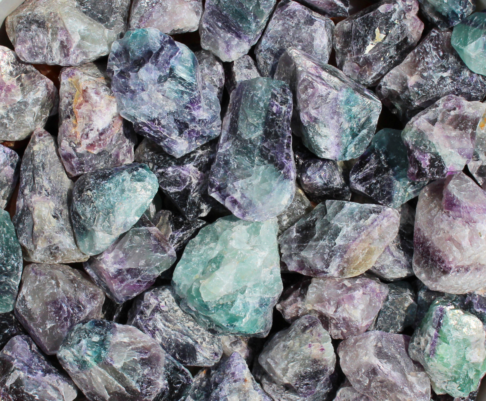 Rainbow Fluorite – Rough Rocks for Tumbling – Bulk Wholesale options
