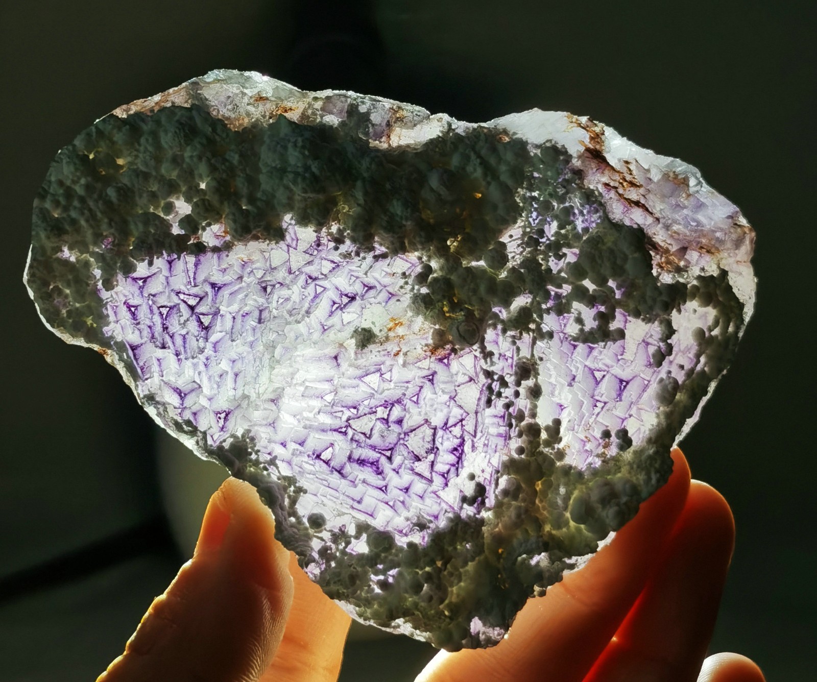 Rare Purple Fluorite Mineral Specimen China