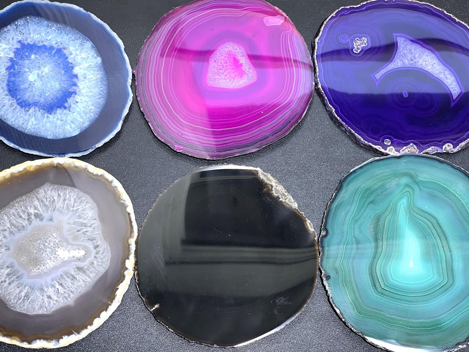 Large Round Circular Agate Slices (By The Piece)(5 – 5.5 Inches)(Size #5)