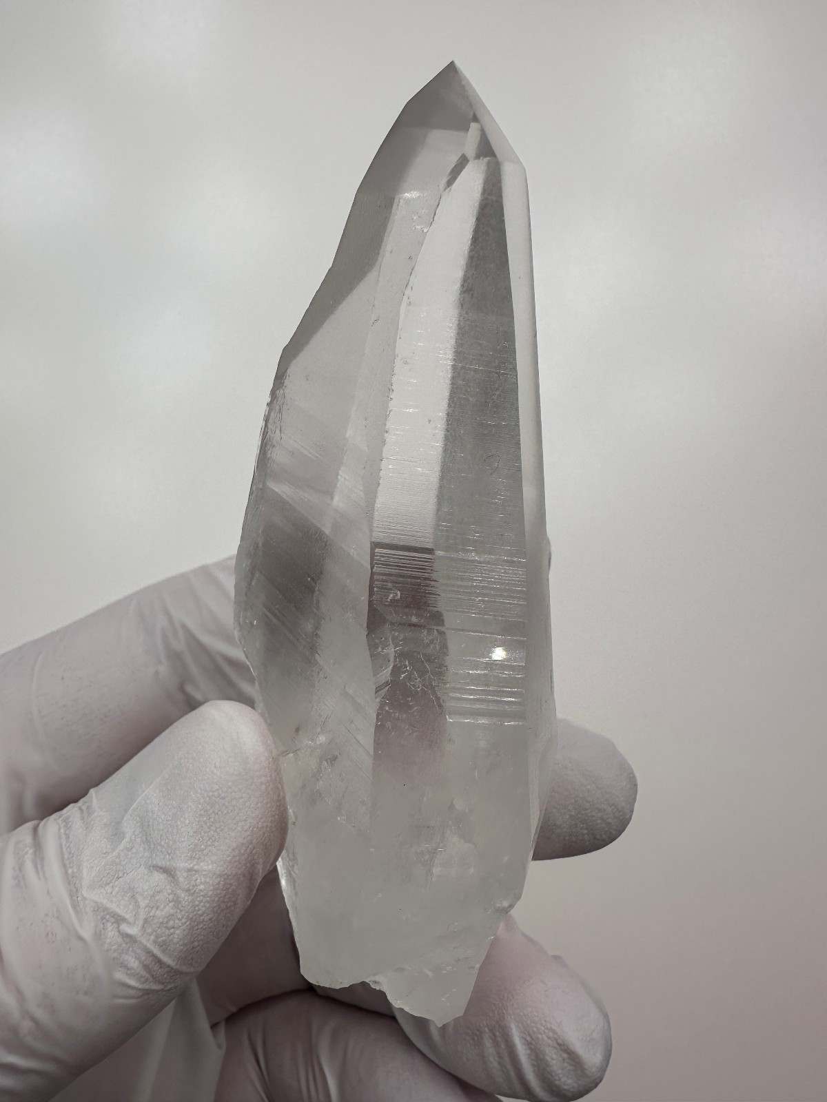 4 1/4”__LARGE Optical Clear Lemurian Seed Quartz Crystal Point__Serra do Cabra