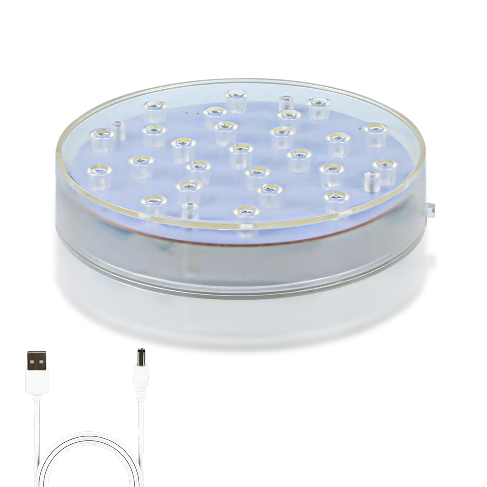Led Light Base 6 Inch Round LED Pedestal Display Stand for Home Decoration