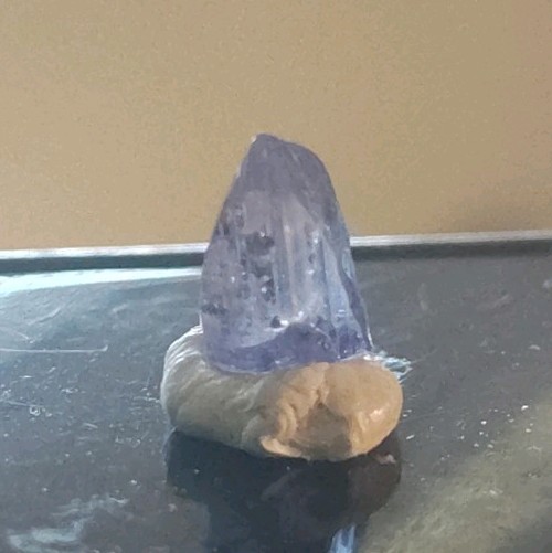 ~ 14ct Naturally Etched Unheated Tanzanite Crystal – Tabular Thumbnail Specimen