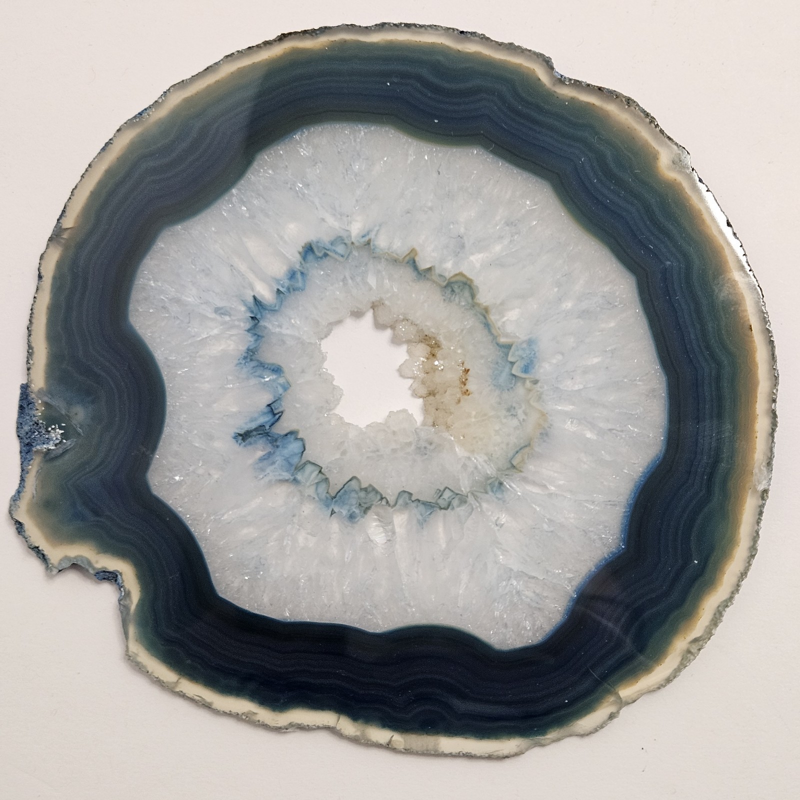 Large Blue Agate Slice 5.25″ GORGEOUS!!!