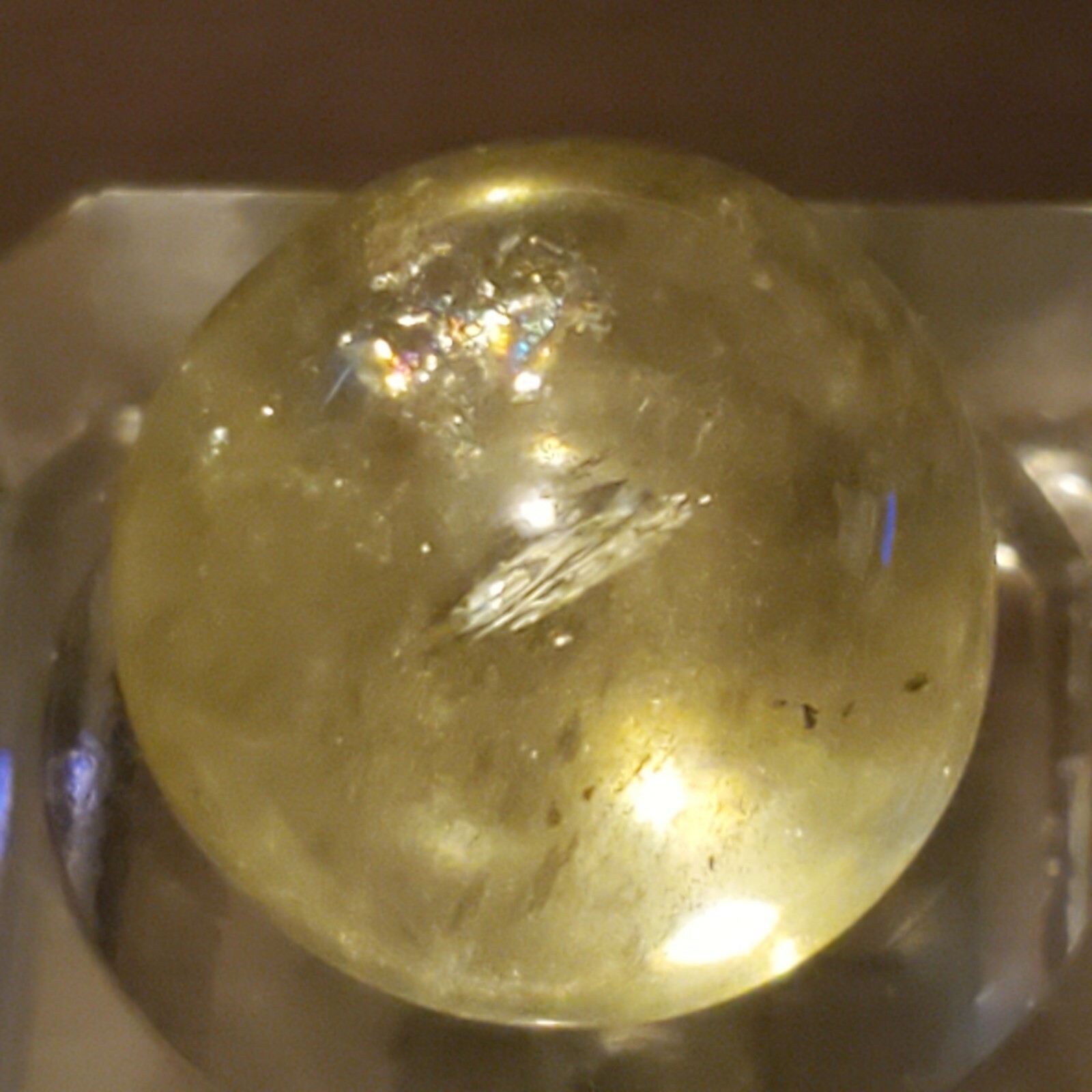 Citrine Sphere Ball Orb Marble 19.3mm, 11g