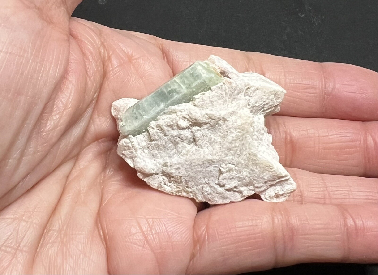 Aquamarine & Feldspar Genuine Rough Stone from Brazil 41g 1 1/2in
