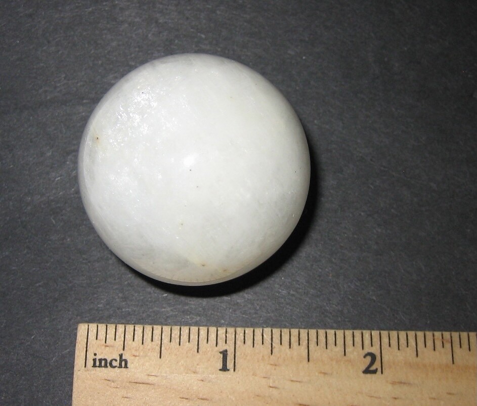 40mm RARE! POLISHED NATURAL CRYOLITE STONE MINERAL SPHERE GREENLAND ~ 86grams *A