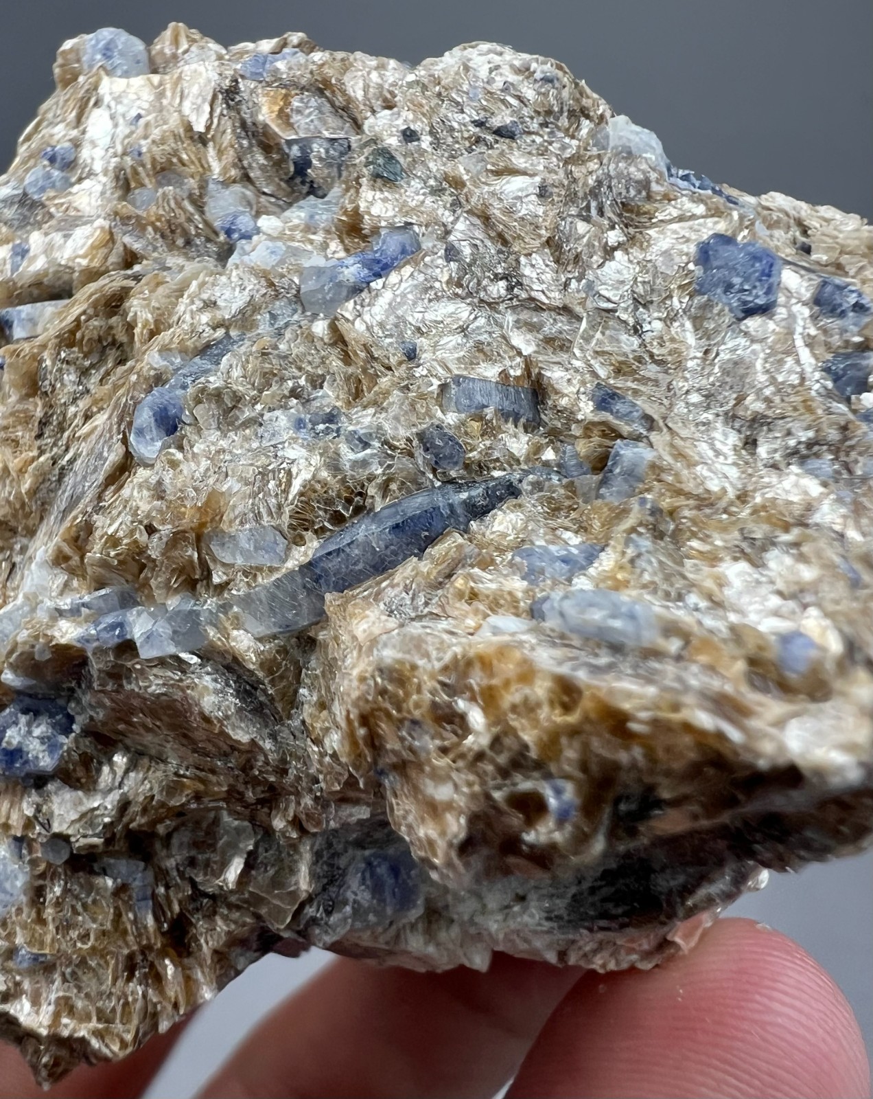 217 GM Sapphire Crystals On Mica Matrix – Badakhshan AFG – Combine Shipments