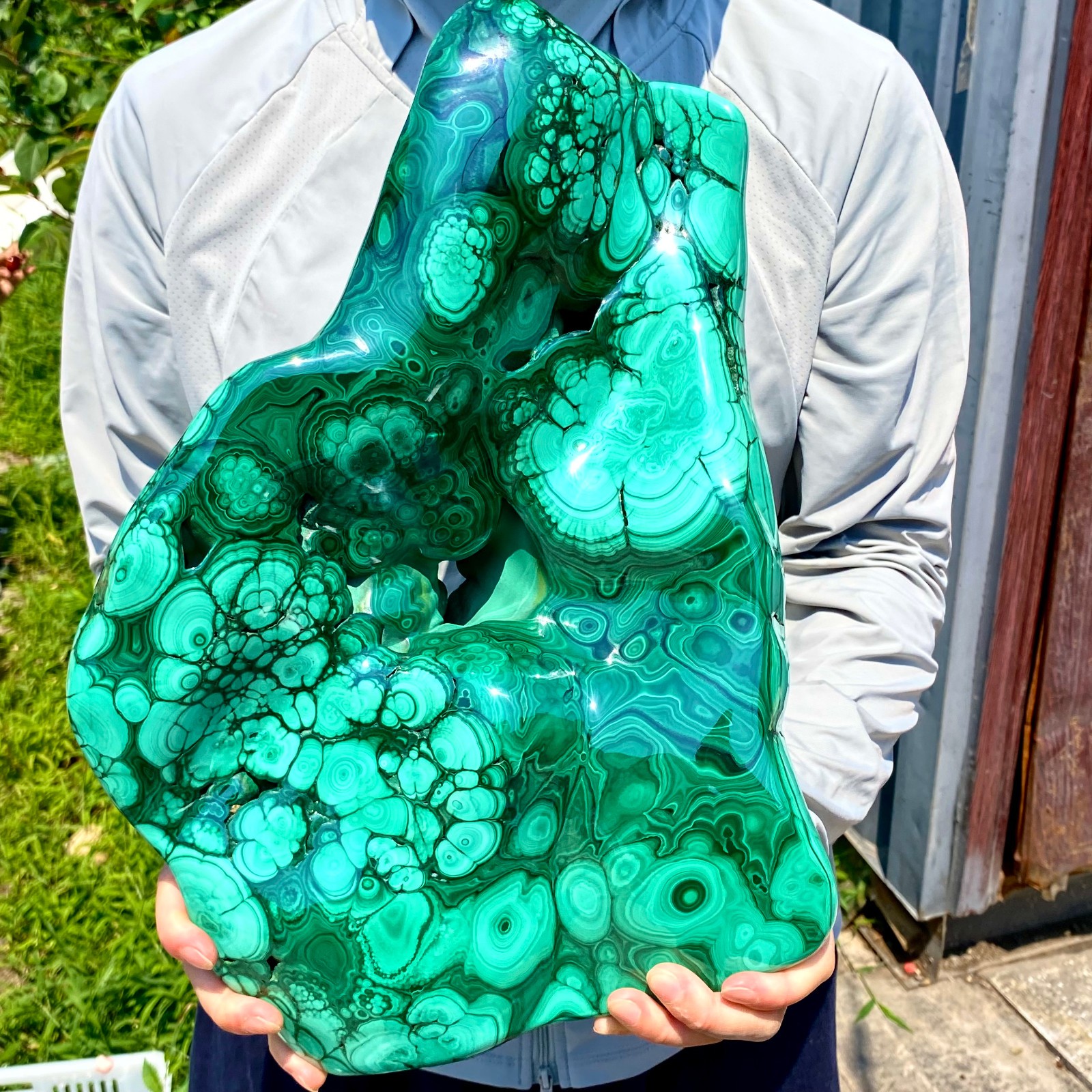 28.88LB TOP Natural Malachite crystal quartz Mineral specimen Reiki gem