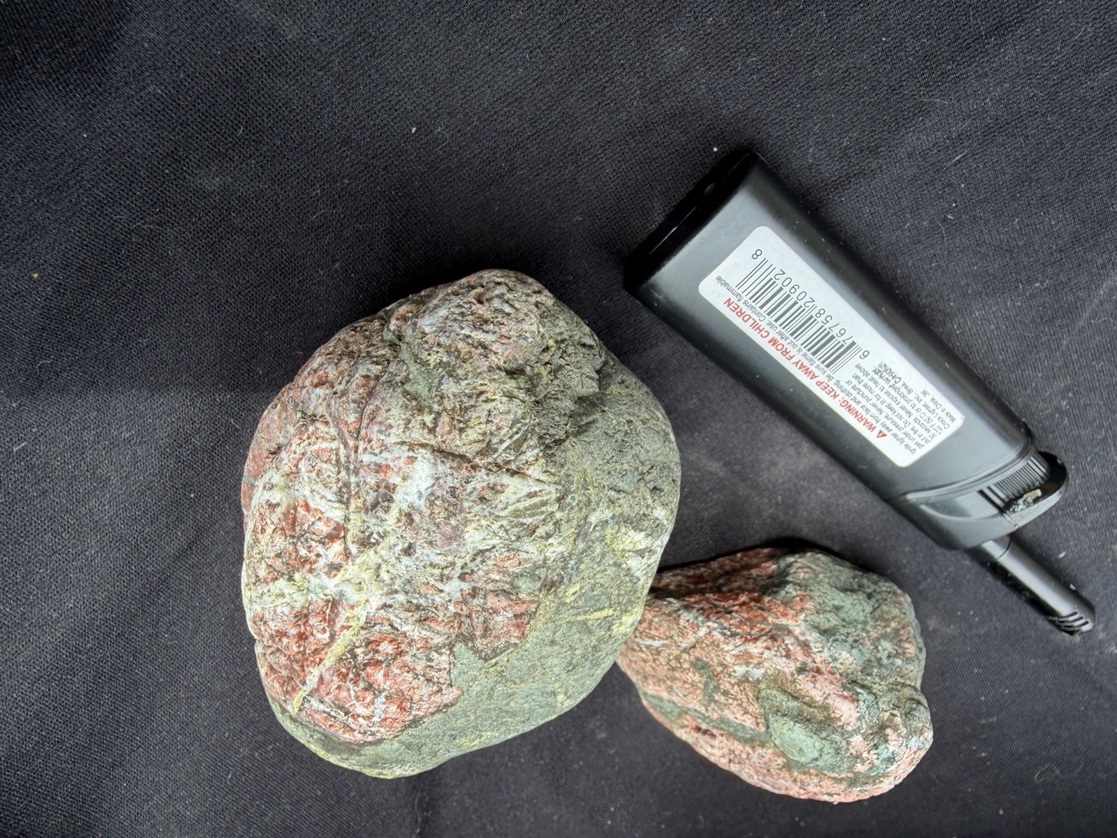 “The Dragon Eggs” Pair | Rare Red & Green Natural River Stones/ Lapidary/Display
