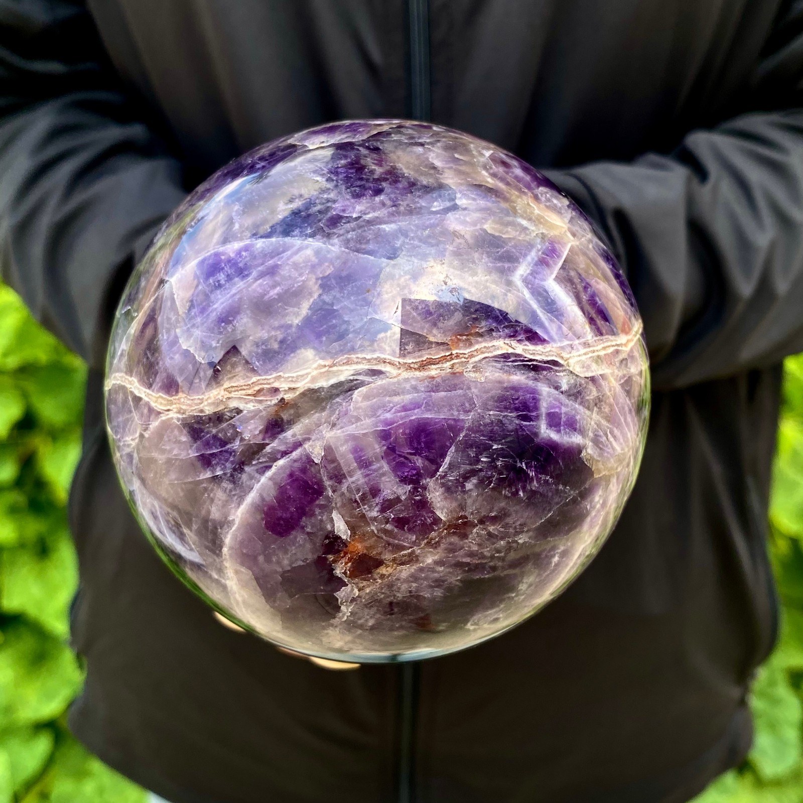 2.99LB Natural dreamy amethyst Quartz Sphere Quarzt Crystal Ball reiki
