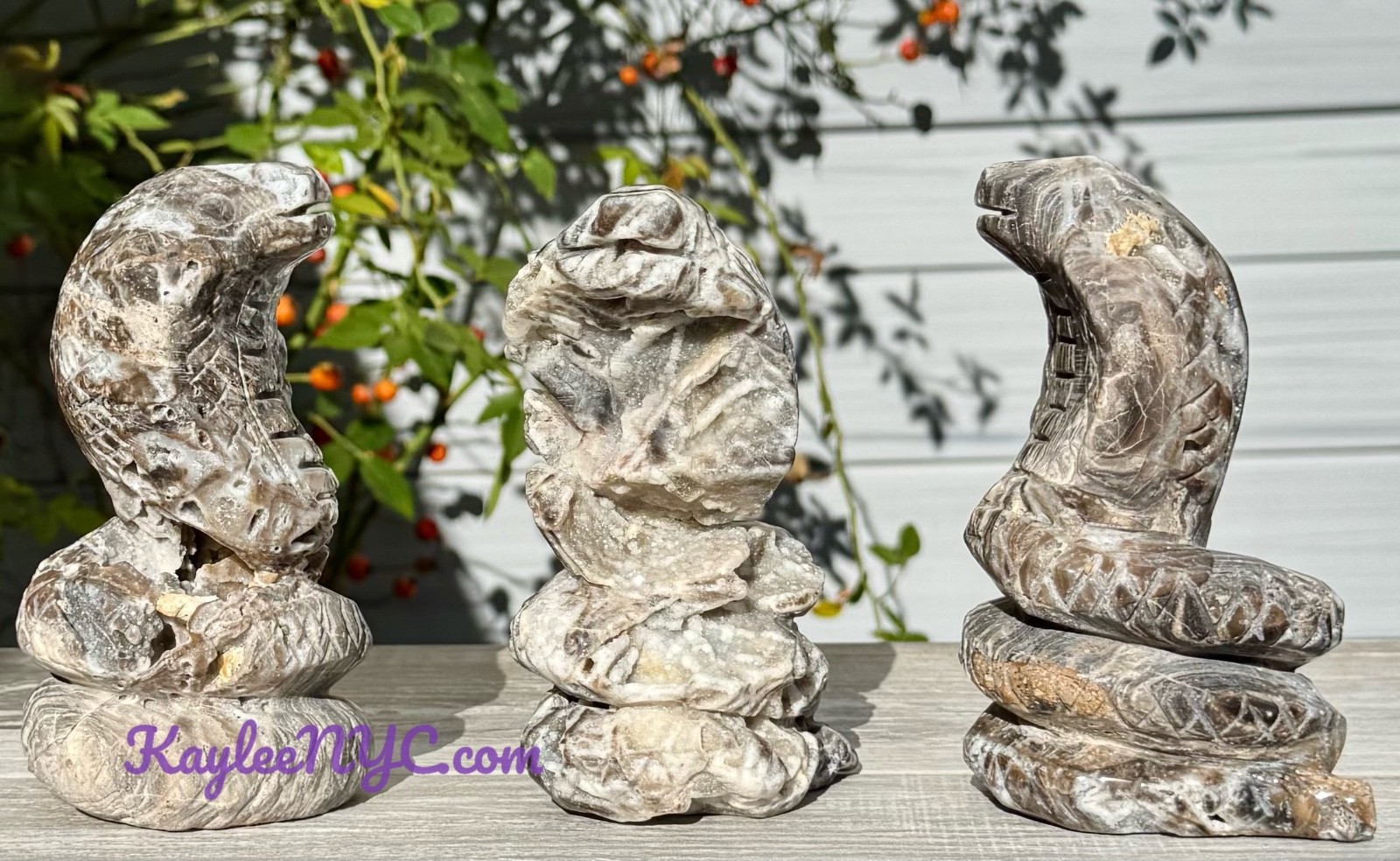 Wholesale Lot 3 Pcs Natural Sphalerite Cobra Snakes Crystal Healing Energy