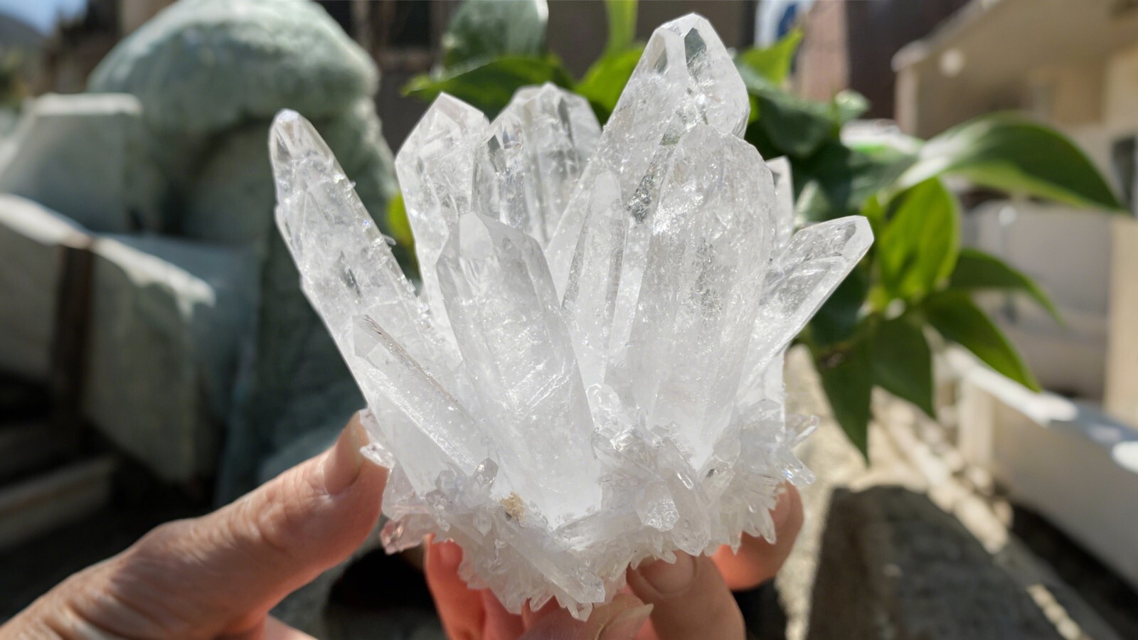 200g+ Rare Large Raw Clear Quartz Crystal Cluster Quartz Mineral Specimens Decor