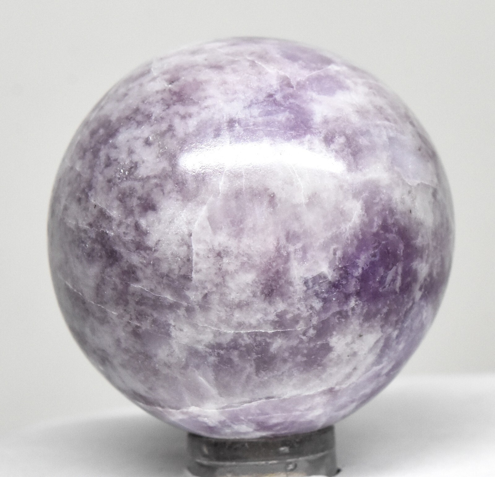 43mm Purple Lilac Lepidolite Sphere Polished Natural Crystal Mineral Ball Brazil