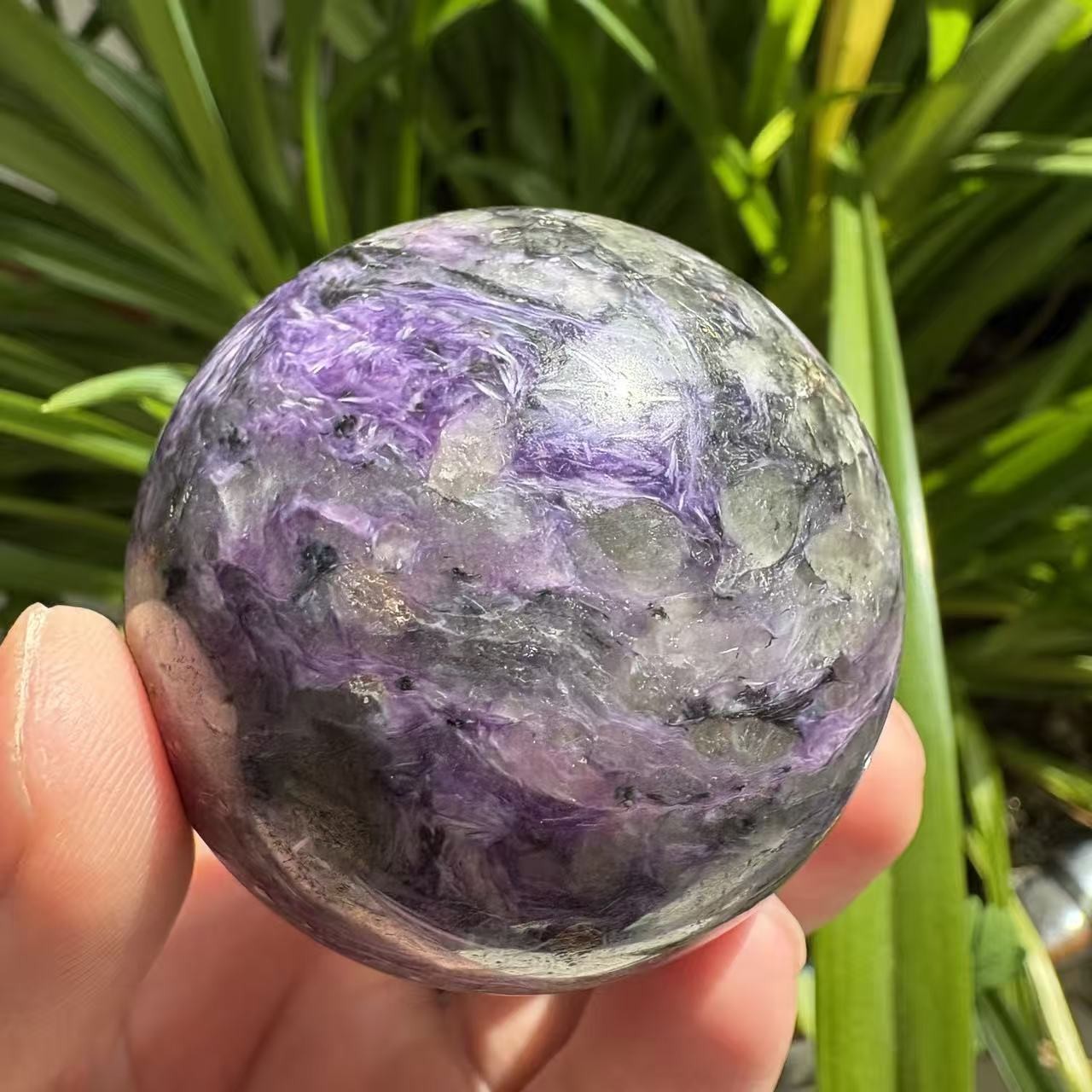 Natural Charoite Sphere 200 Gram 2″ Crystal Ball Healing Gemstone