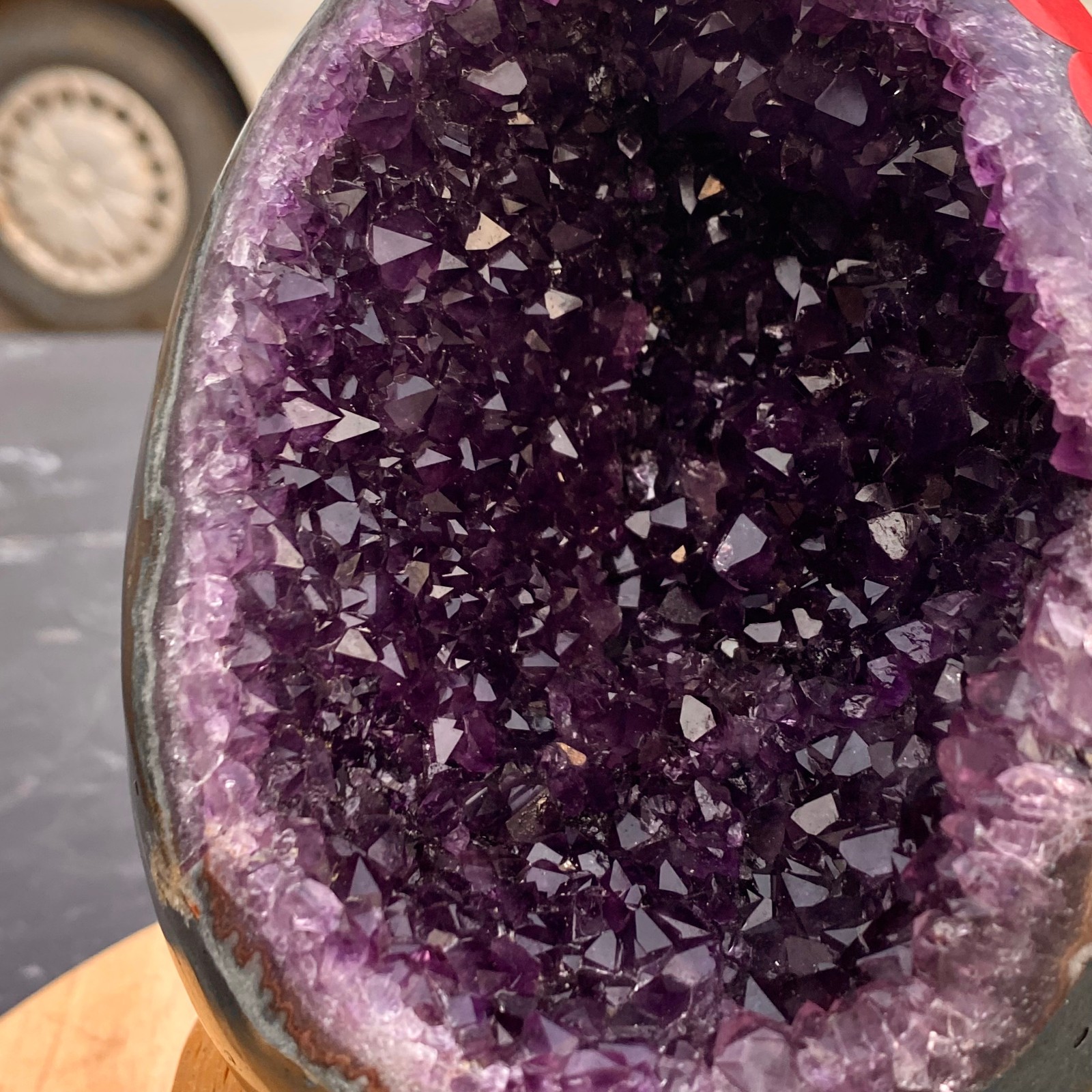 4.2LB Natural amethyst Dinosaur egg Quartz Crystal specimen healing