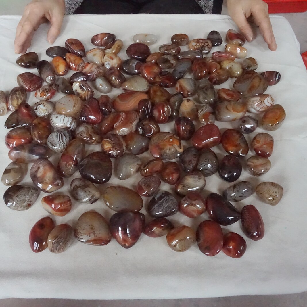 5Kg 11LB 110 Natural Banded Sardonyx Carnelian Agate Crystal Palm Stones Healing