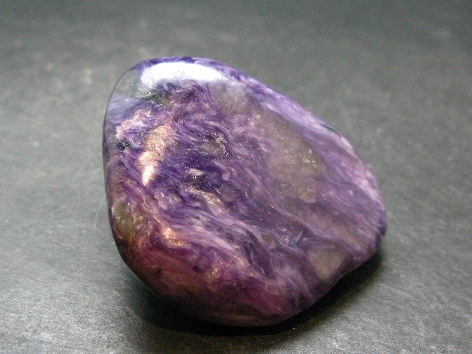 Large Nice Charoite Tumbled Stone from Russia – 80.69 Grams – 2.0″