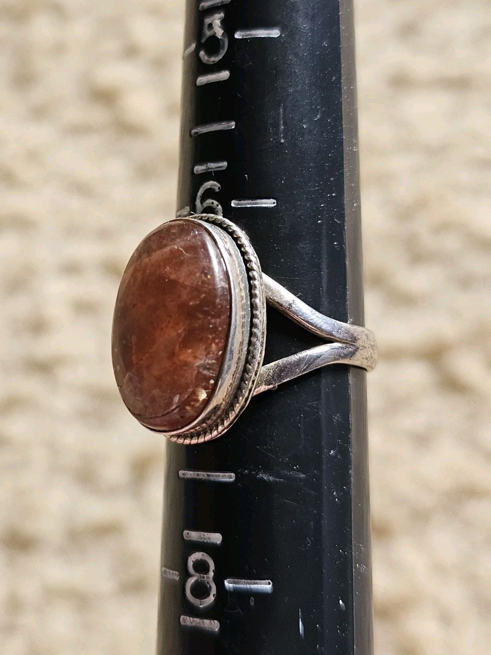 Sunstone Ring, Size 6.75, Crystals & Stones, Mineral Specimen, Metaphysical