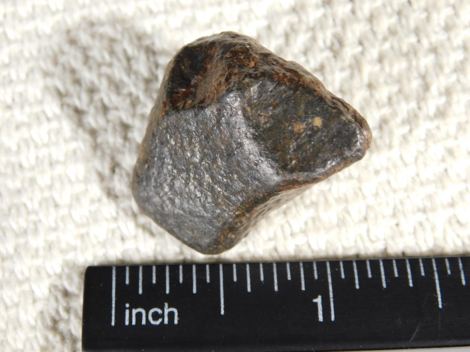 Small Stony METEORITE With Dark Fusion Crust 100% Natural Fell in Libya 17.0gr