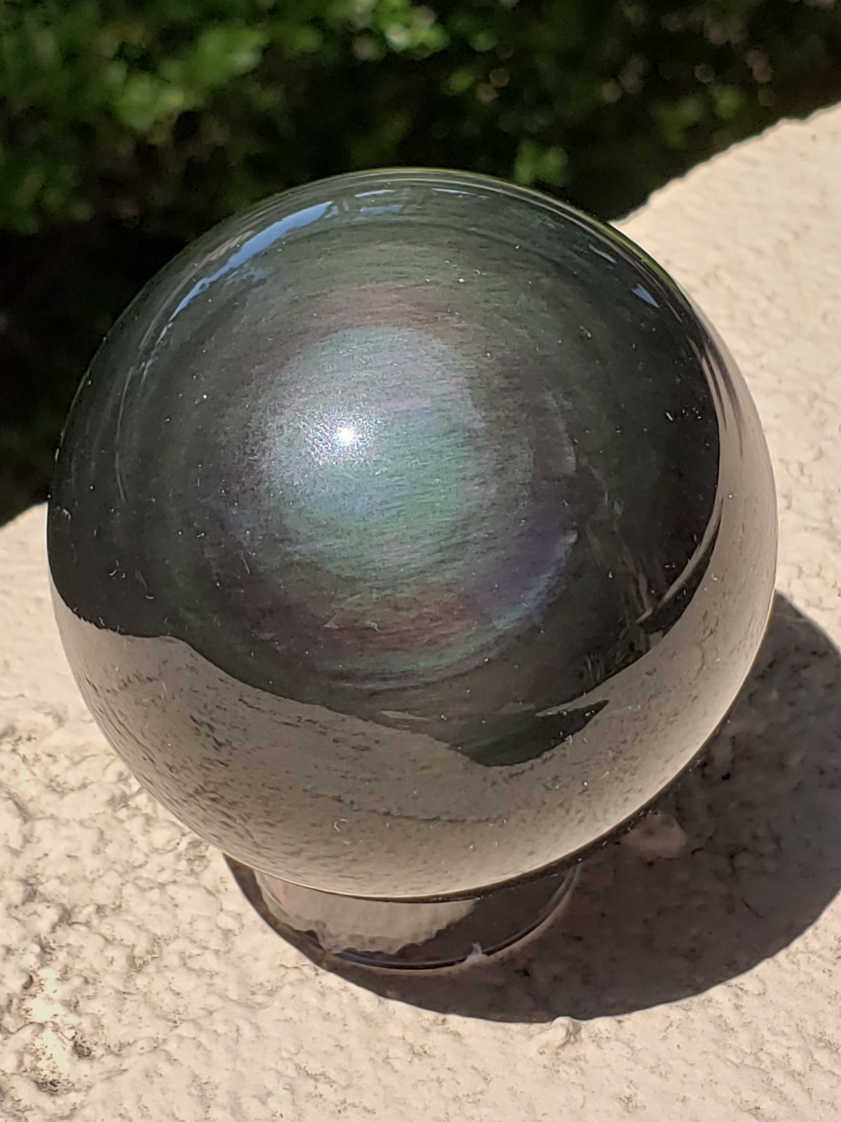 2.45″ Rainbow Obsidian Crystal Sphere Orb Ball, 300g or 10.6 oz
