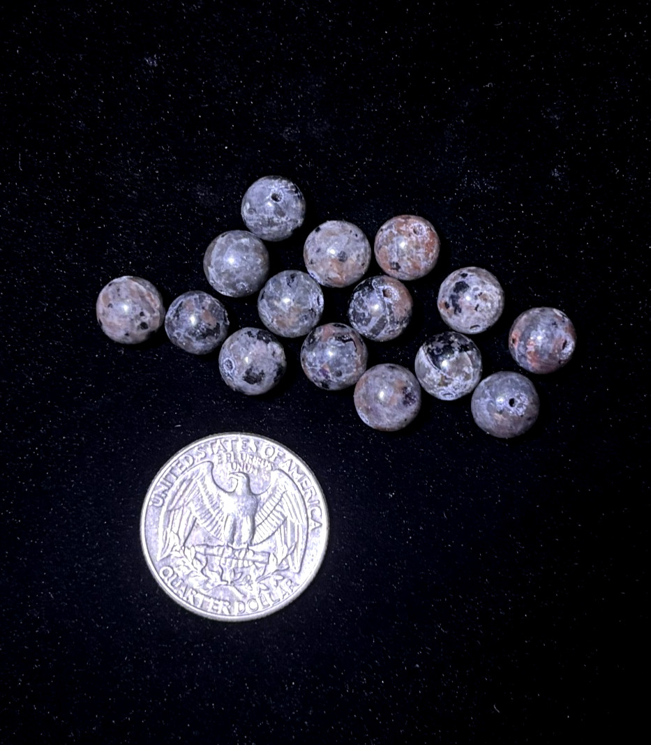 10Pcs Yooperlite Beads 8mm UV Reactive Drilled For Jewelry Making UV Sodalite