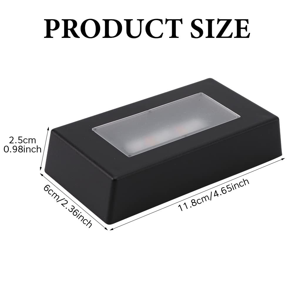 2 Pack Light Stand Base, 7 Color Rectangle Display Pedestal Lighted