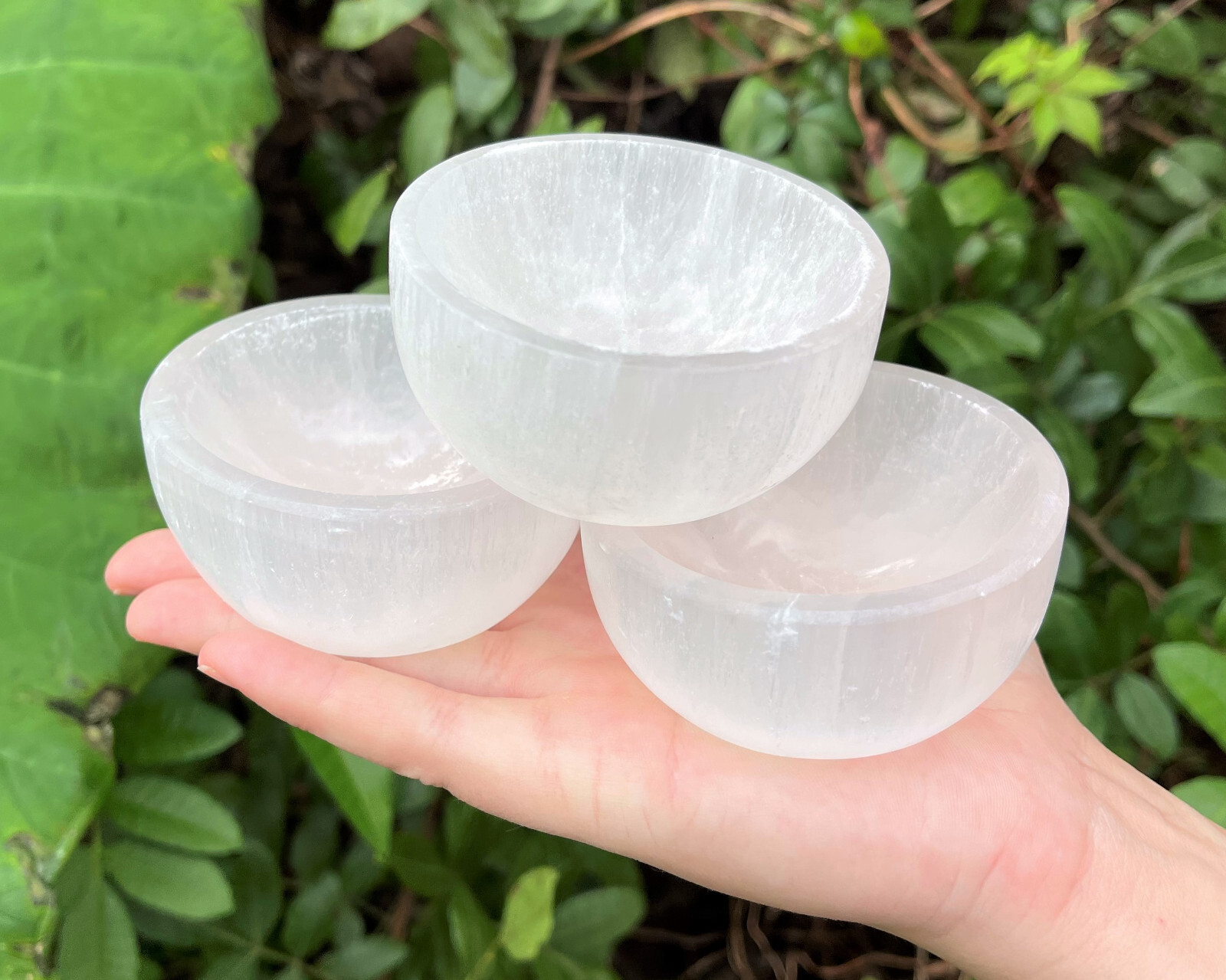 Wholesale Bulk Lot: 7 Selenite Charging Bowls Medium (Cleanse & Charge Crystals)