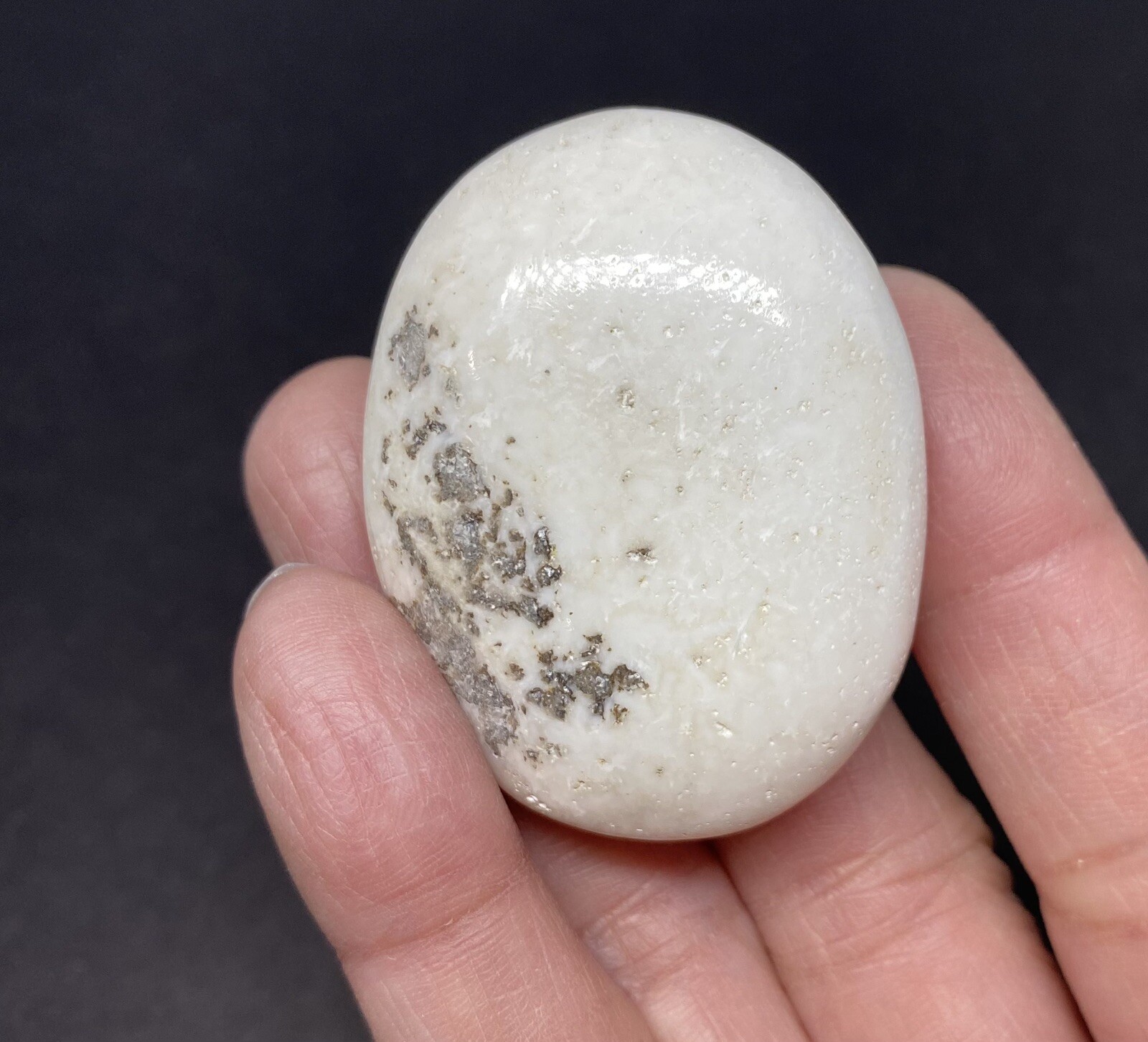 Scolecite Palm Stone From India 38g 1 1/2in “B” Grade Reiki