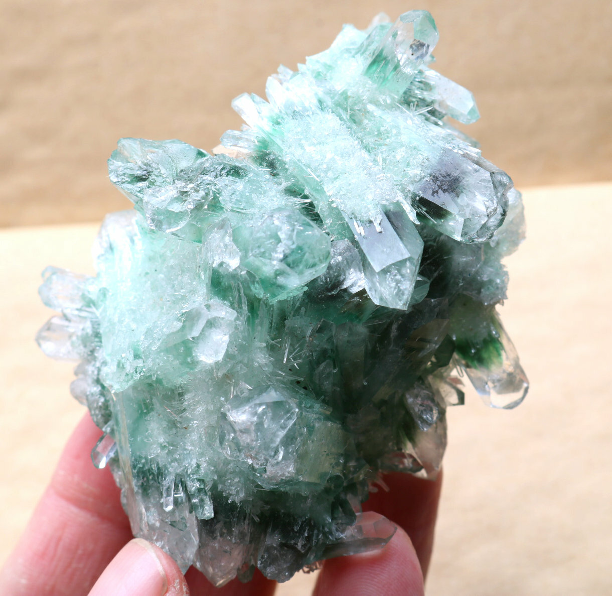 183g New discovery green ghost crystal clusters of mineral samples