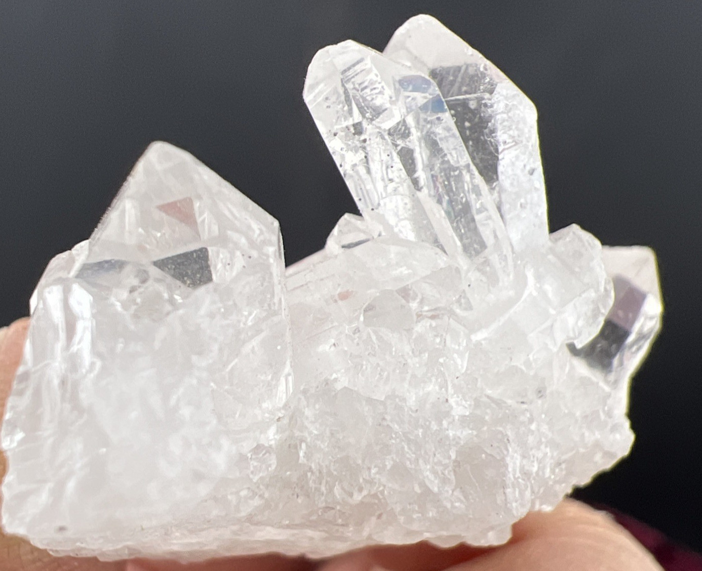 Natural Clear Lemurian Quartz Crystal Cluster Minas Gerais, Brazil 18 grams