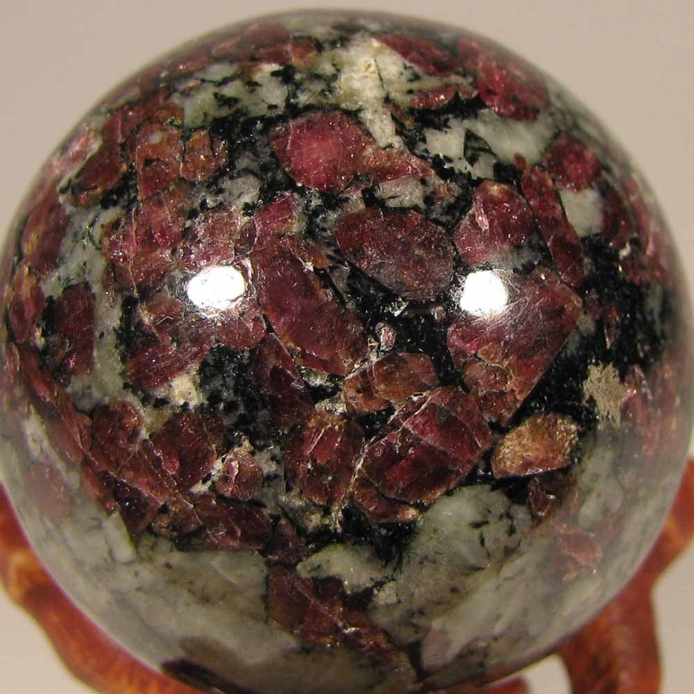 40mm EUDIALYTE Sphere Ball w/ Stand – Kola Peninsula, Russia