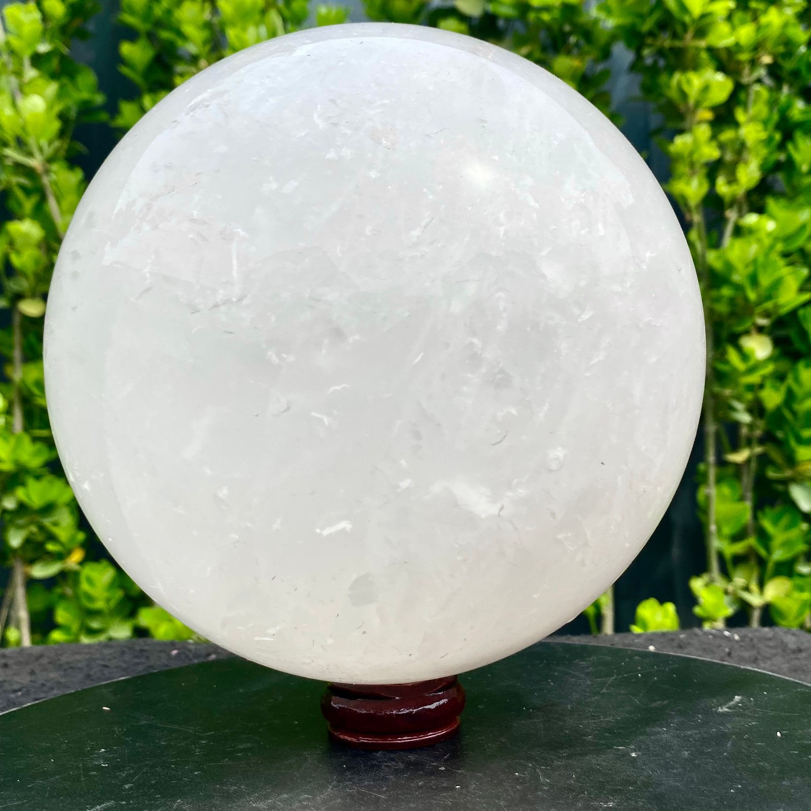 14.1LB Natura white crystal quartz crystal ball Reiki repair