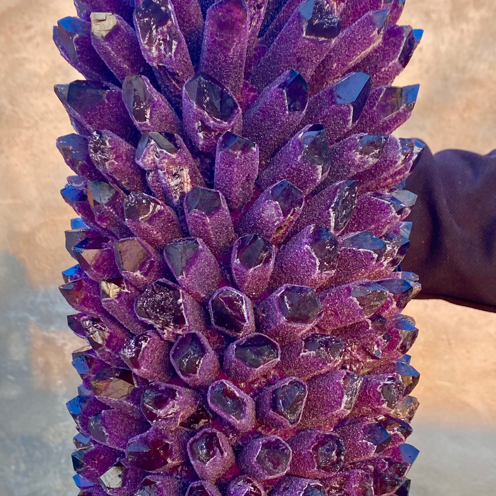 32.73LB Natural Purple Crystal Cluster/Flower Shape Mineral Specimen healing