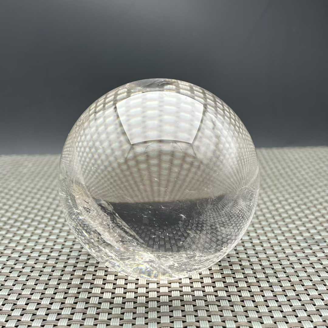 1.43LB Natural Rainbow White Quartz Sphere Energy Crystal Ball Reiki Decor