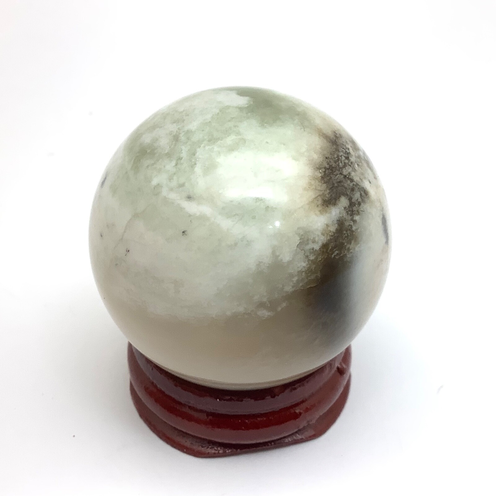 Siberian Jade Sphere Brown Green White Nephrite Jade Vitim River Siberia 42mm